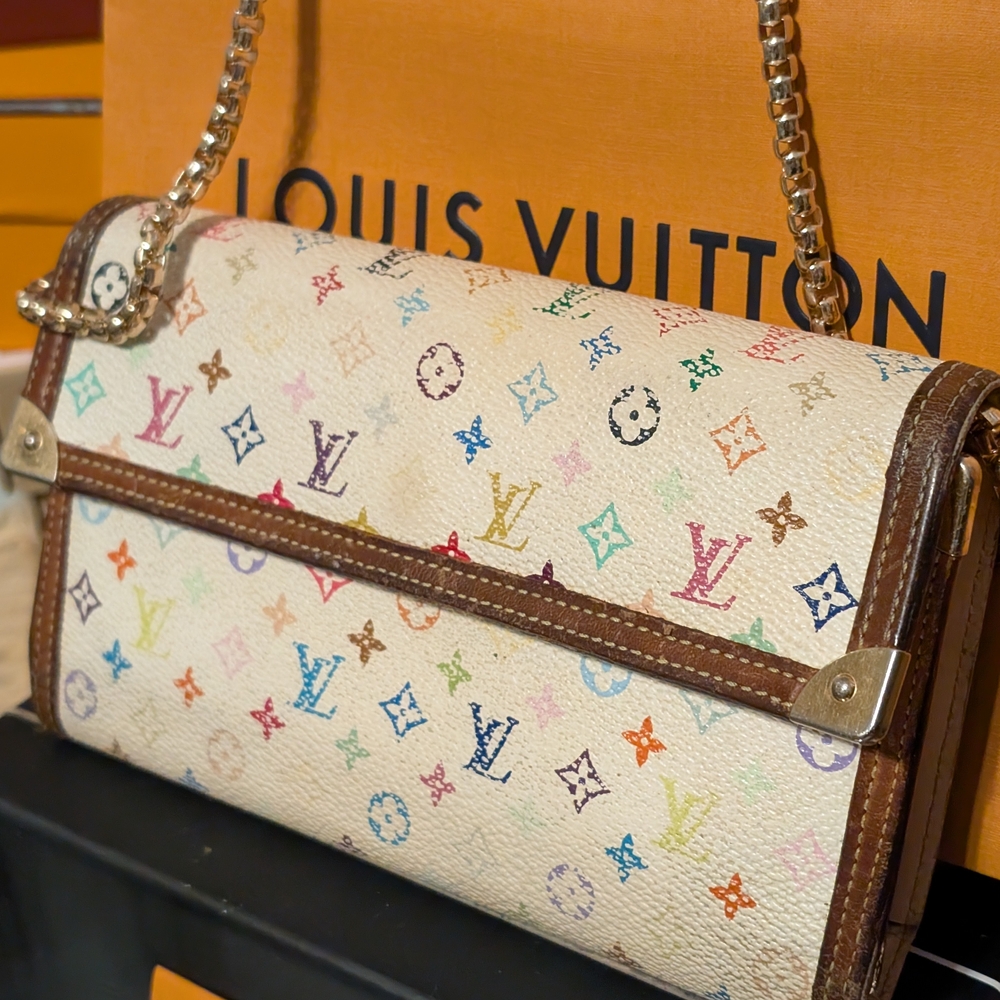 Vintage Louis Vuitton Colorful Monogram Sarah Wallet